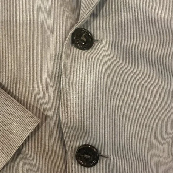 Burberry Men's Light Blue barely there Pinstripe Blazer Size Large - Picture 4 of 6